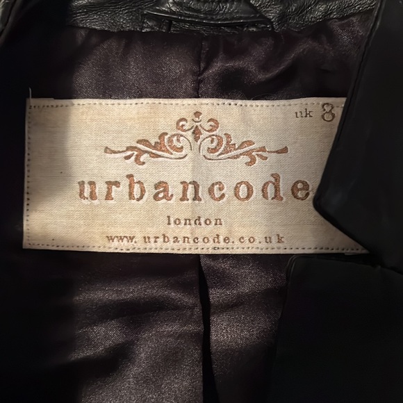 Urban Code Black Leather Jacket - Picture 4 of 7